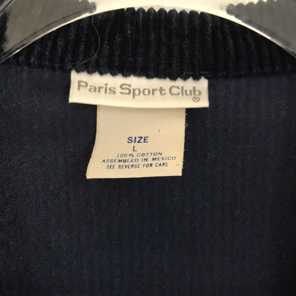 Paris Sport Club vintage navy corduroy double breasted jacket blazer - Picture 2 of 4